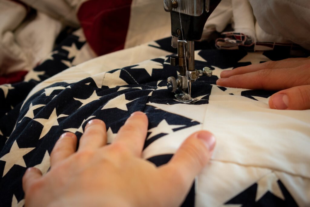 patriotic quilt supports military veterans